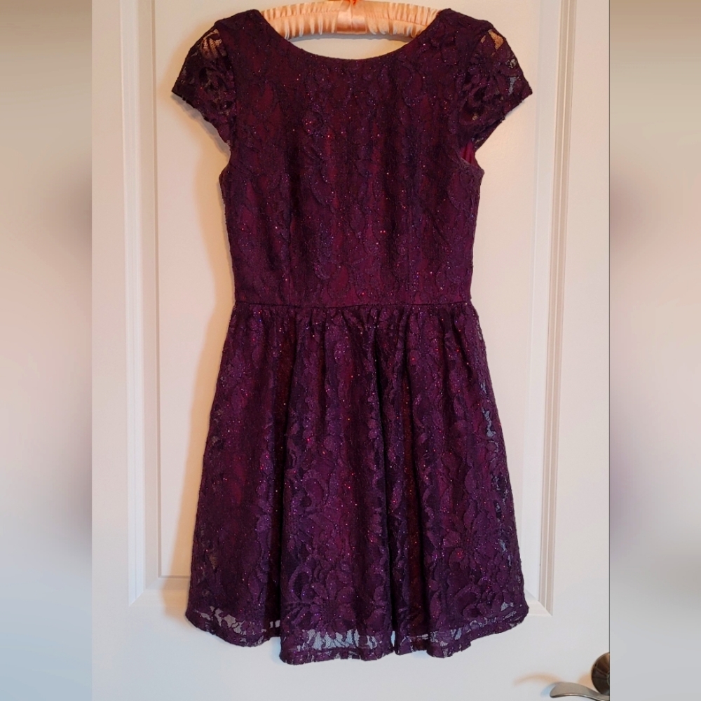 Purple Short Sparkly Dress